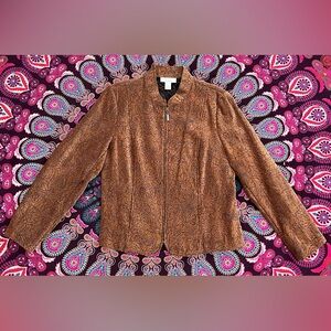 Dressbarn Floral Embroidered Jacket